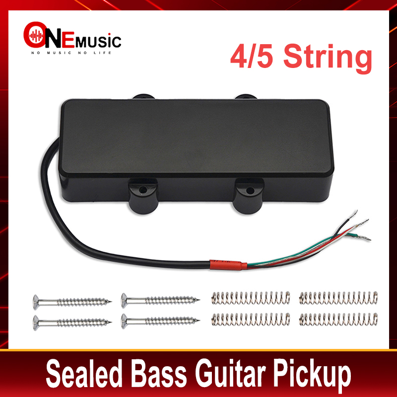 4/5 String Sealed Bass Guitar Pickup Double Coil Humbucker Pickup Coil Splitting Ceramic Magnet Bass Guitar Accessories