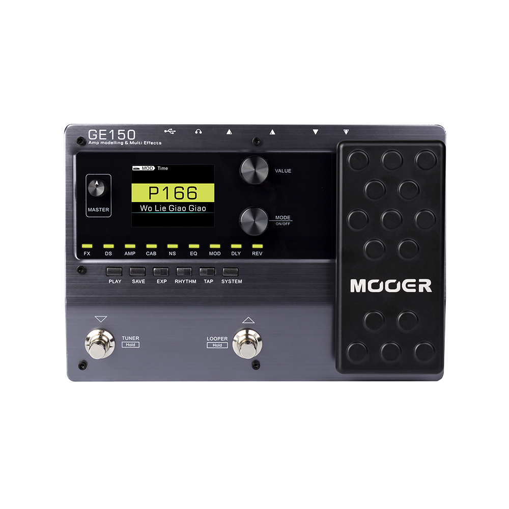 MOOER GE150 Digital Tube AMP Modelling Guitar Multi-Effects Pedal Processor 151 Effects 80s Looper 40 Drum Rhythms 55 AMP Models