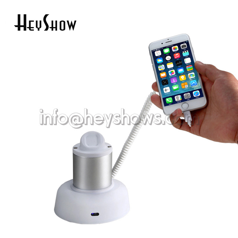 Mobile Cell Phone Security Stand, Burglar Alarm Display Holder, White System for Digital Retail Shop, Anti-Theft Show