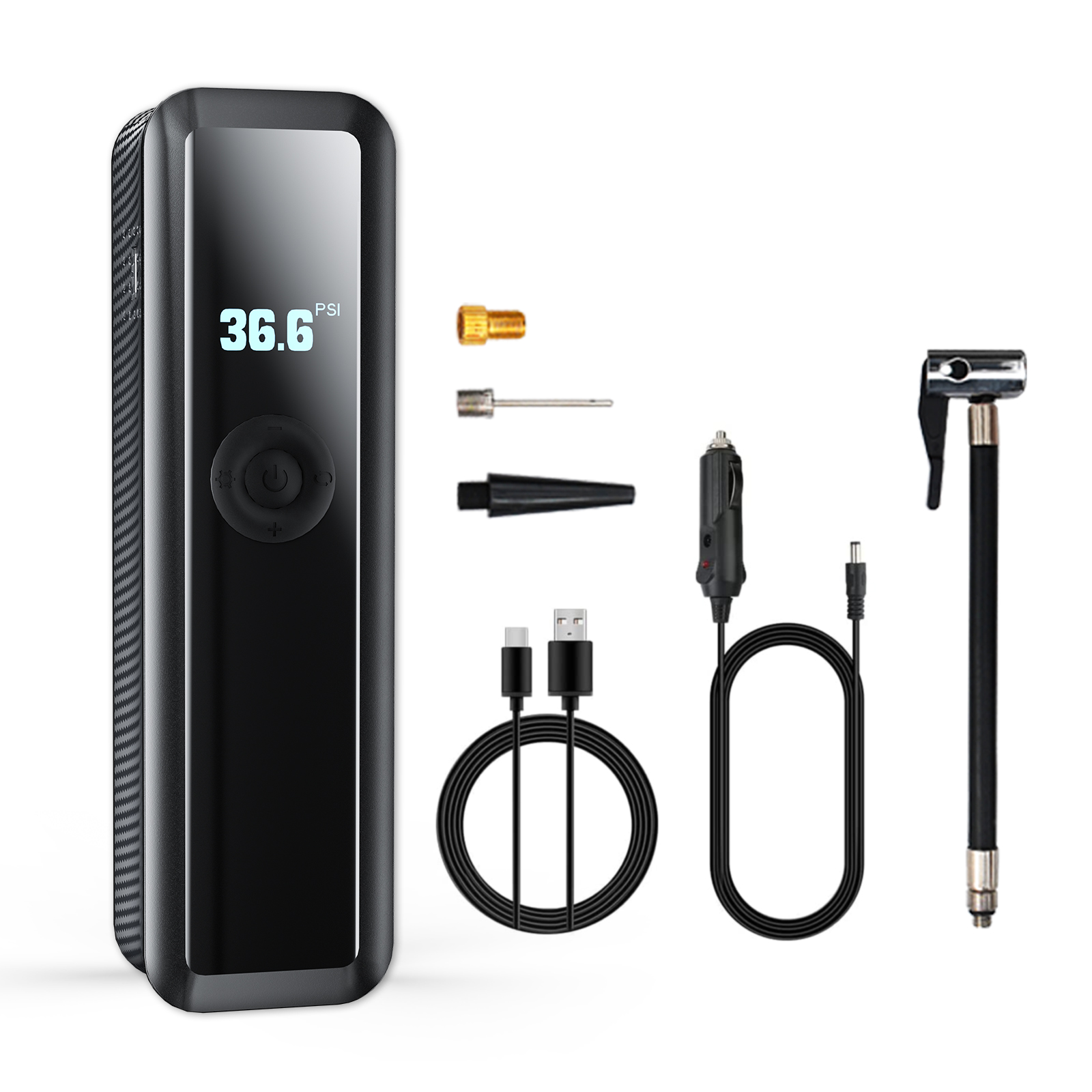 Portable Tire Air Pump Electric Inflator Pump With Led Light & Power Bank Tyre Pump Car Accessories Inflators for Car Bike Ball