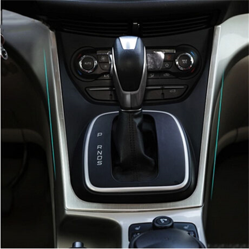 For Ford Kuga Escape 2013-2019/ C-MAX 2011-2017 Car Accessories Trim Gearbox Gear Panel Water Cup Holder Decorative Sticker