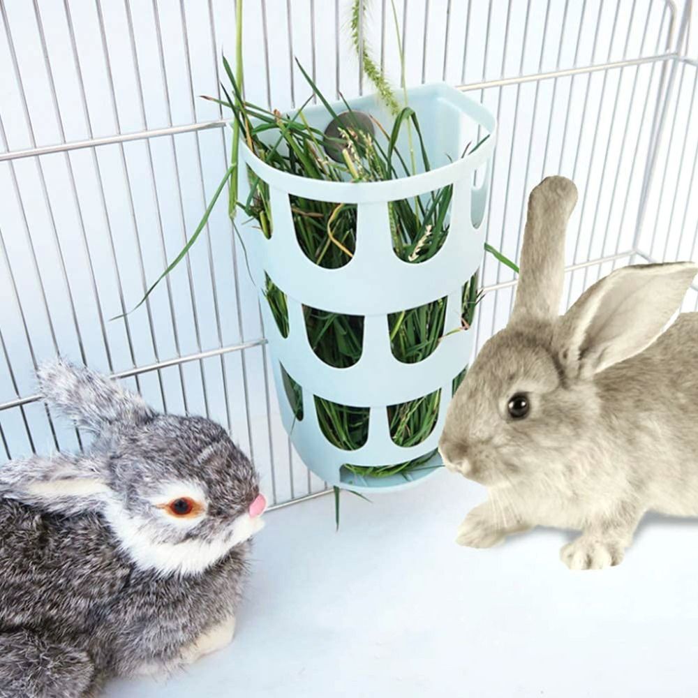Rabbit Hay Feeder, Bunny Hanging Cage Manger Hay Holder Rack for Small Animal Chinchilla Guinea Pig Rat