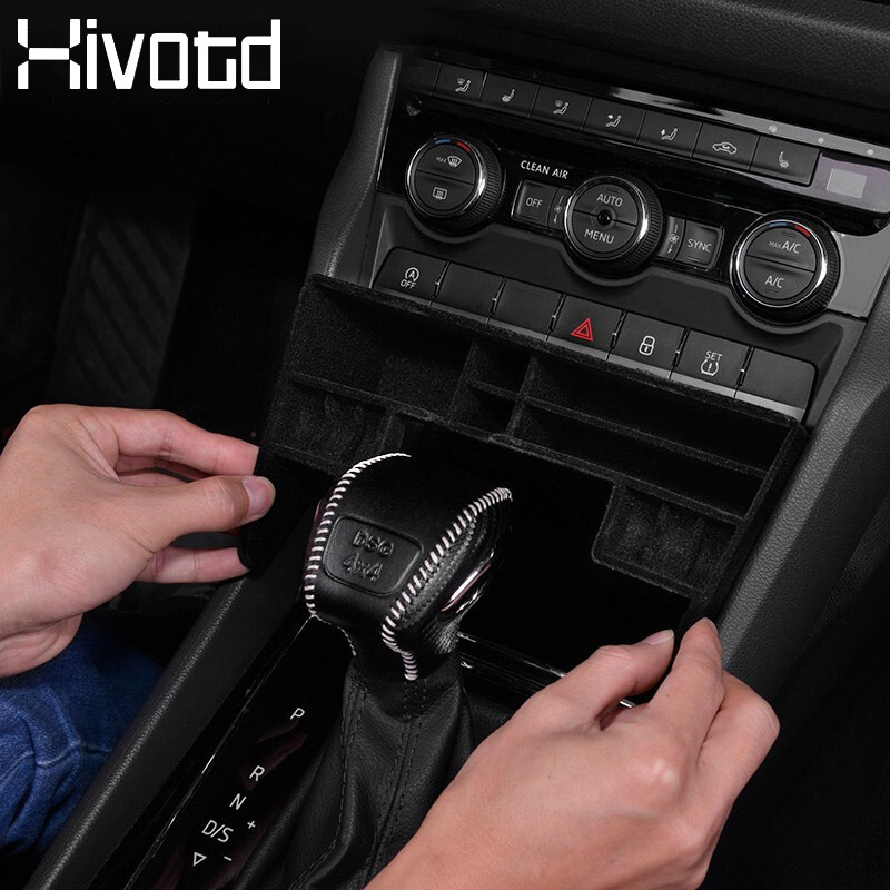 Hivotd For Skoda Kodiaq Car Central Console Storage Box Multi-grid Stowing Tidying Large Capacity Container Interior Accessories