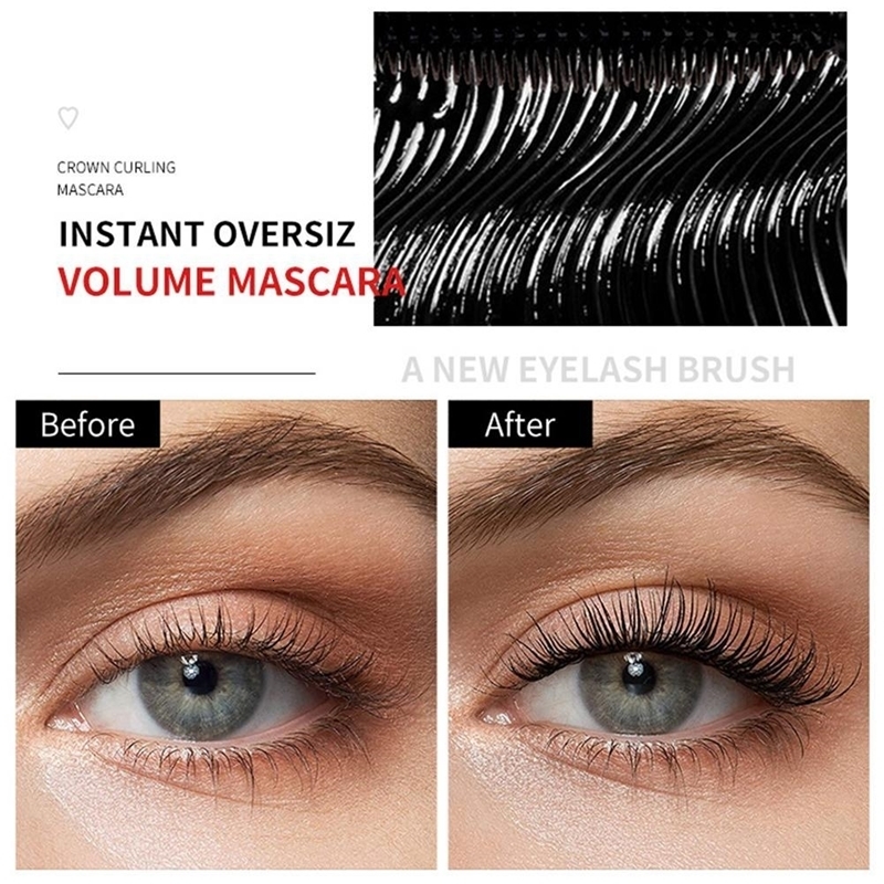 Yanquina 4D Crown Black Mascara Thick Curling Waterproof Mascara Eyelashes 4d Lengthening Curling Mascara Quick-Dry Eye Makeup 240621