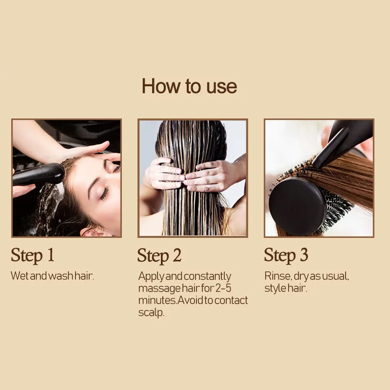 PURC Magical Keratin Hair Mask 5 Seconds Fast Repair Damaged Frizzy Soft Smooth Shiny Deep Nourish Straightening Hair Scalp Care
