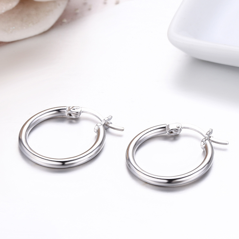 Small Round 925 Sterling Silver Circles Huggies Creole Hoops Earrings For Women Jewelry Baby Girls Kids Children Ohrringe Aros
