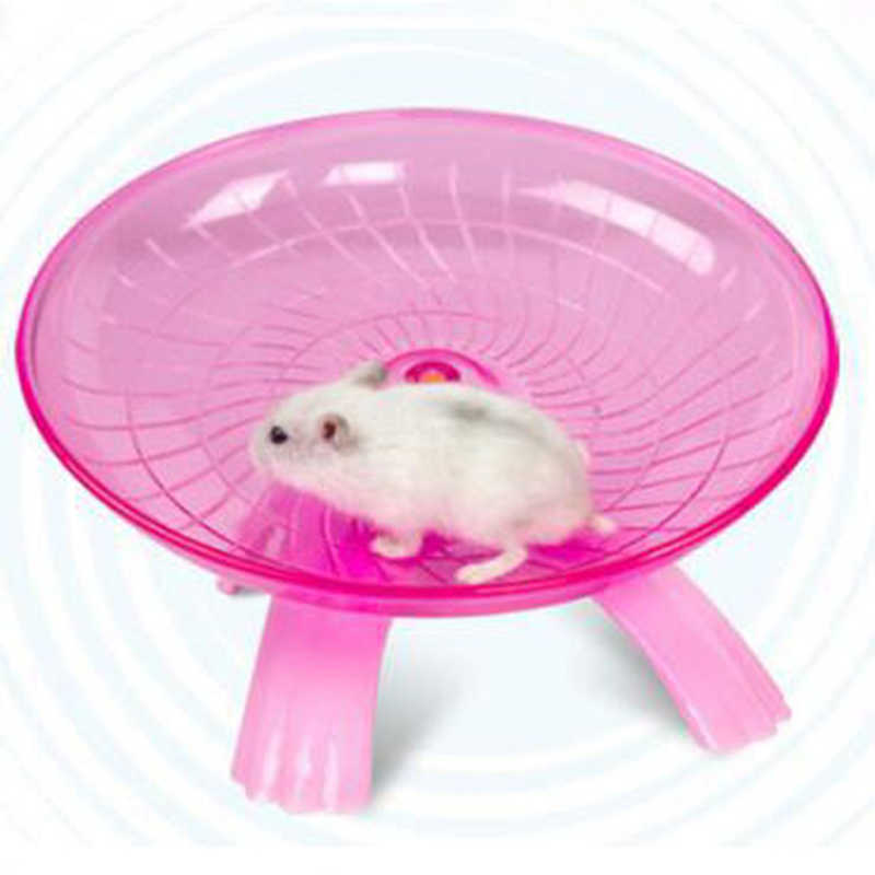 18x18x11cm Pet Hamster Flying Saucer Exercise Squirrel Wheel Hamster Mouse Running Disc Toy Cage Accessories
