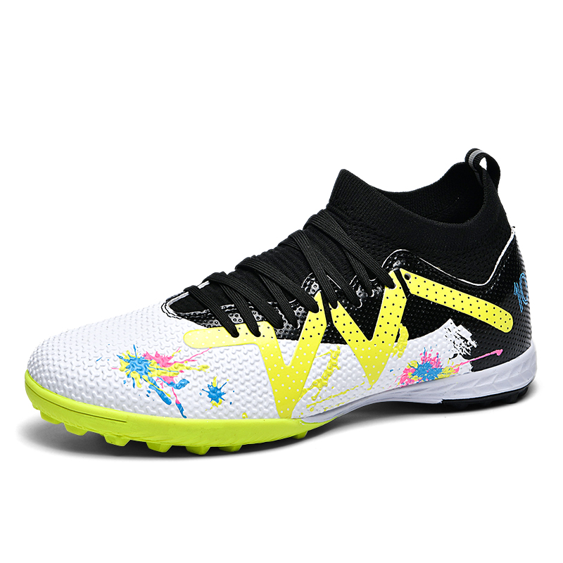 High Ankle Men Soccer Shoes Kids Outdoor Non-Slip Light AG/TF Football Boots Children Ultralight Soccer Cleats Girls Sneakers