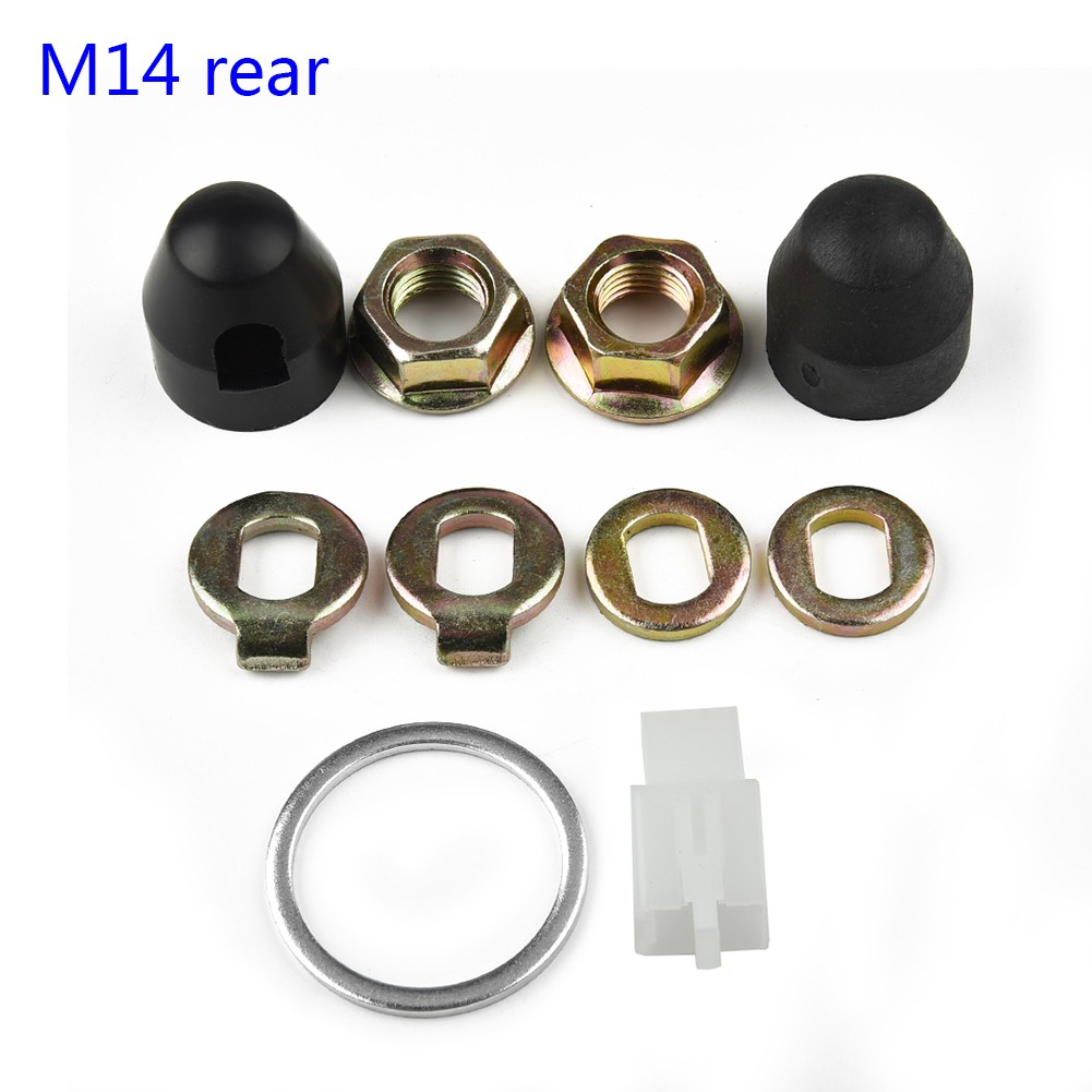 M12/M14 E-bike Hub Motor Axle Lock Nut/lock Washer/spacer/nut Cover Electric Bicycle Components 500W-5000W Motors 12/14mm Shaft