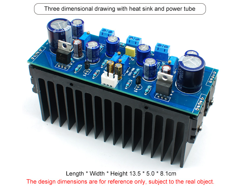 CIRMECH NEW HOOD 1969 NPN 2.0 Channel Class A amplifier Completed board and Heatsinks
