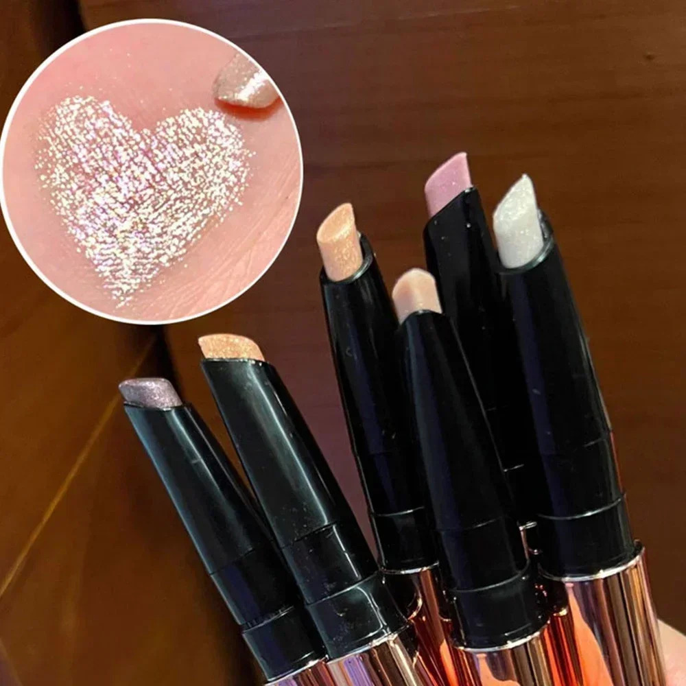 1PC Waterproof Pearlescent Eyeshadow Pencil Stick Long Lasting Glitter Shimmer Eye Shadow Silkworm Liner Stick Eyes Makeup Tools 240624