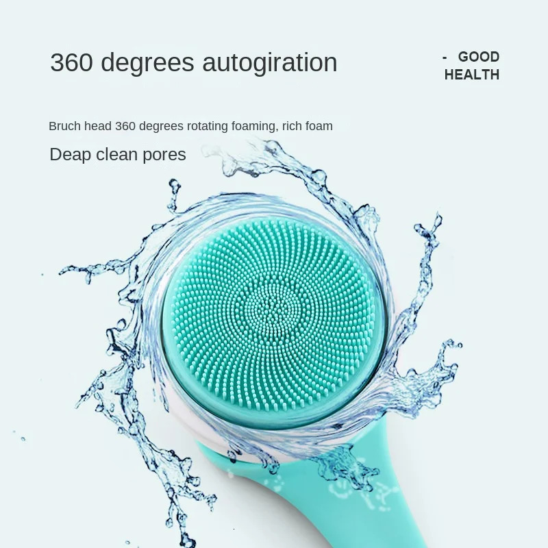 Silicone Body Scrubber Electric Shower Brush Cordless USBcharge Bath Washing Silicon Back Massage Foot Exfoliating Skin Friendly 240624
