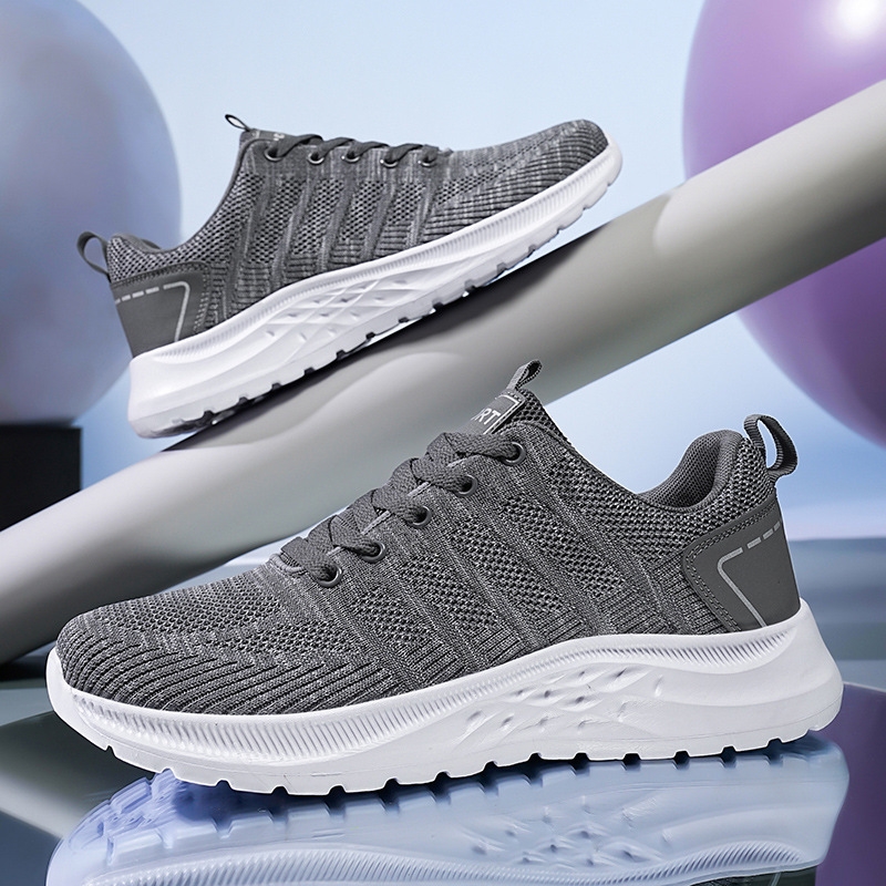 new 2024 Spring Summer Large Size Couple Fashion Shoes Casual Soft Sole Sports Shoes Breathable Single Flying Woven Running Mesh Shoes