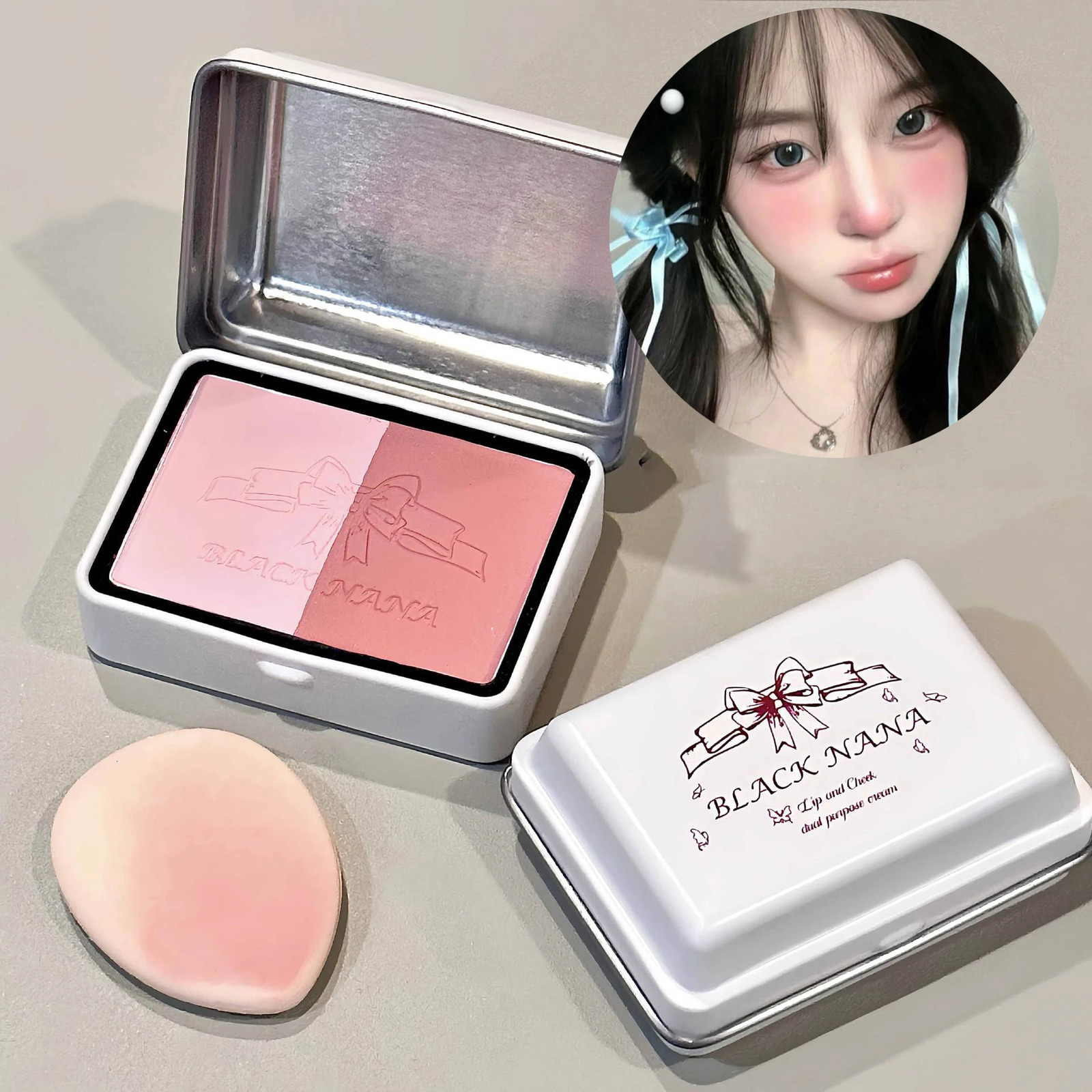 Iron Box Blusher Mineral Powder Long-lasting Natural Cheek Contour Tint Pink Color Blocking Blush Cosmetics Blush Palette 240624