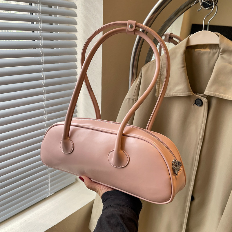 PU Classic Style Baguette Shoulder Bags Zipper Solid Simple Versatile Handbags for Ladies 2024 High Quality Fashion Hot Sale h6.25#32 ddmymoon