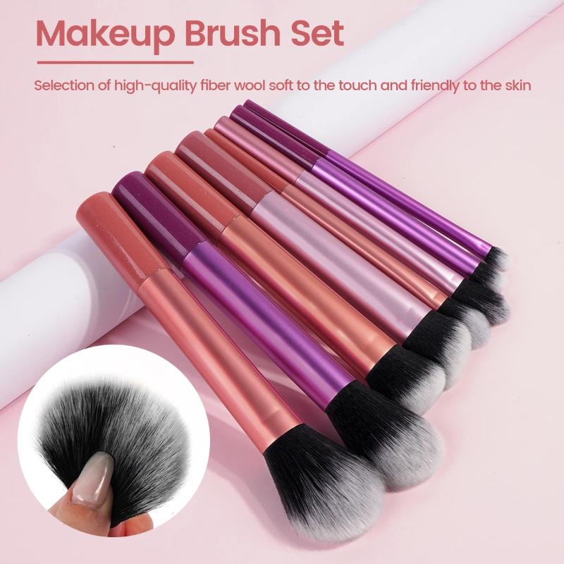 Makeup Brushes MAANGE 8PCS Brush Set Soft Fluffy Hair Make Up Foundation Blush Eyeshadow Cosmetic Tools For Beginner
