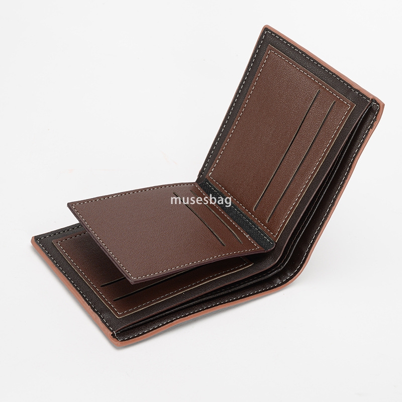 Fashionable men's high-end feeling classic retro wallet retro short and ultra-thin wallet practical handheld bag men's change bag card bag m