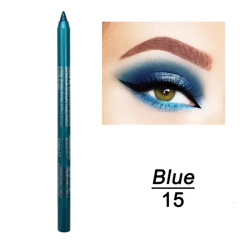 6 Colors Long-lasting Eye Liner Pencil Waterproof Pigment Blue Brown Black Eyeiner Pen Women Fashion Color Eye Makeup Cosmetic 240624