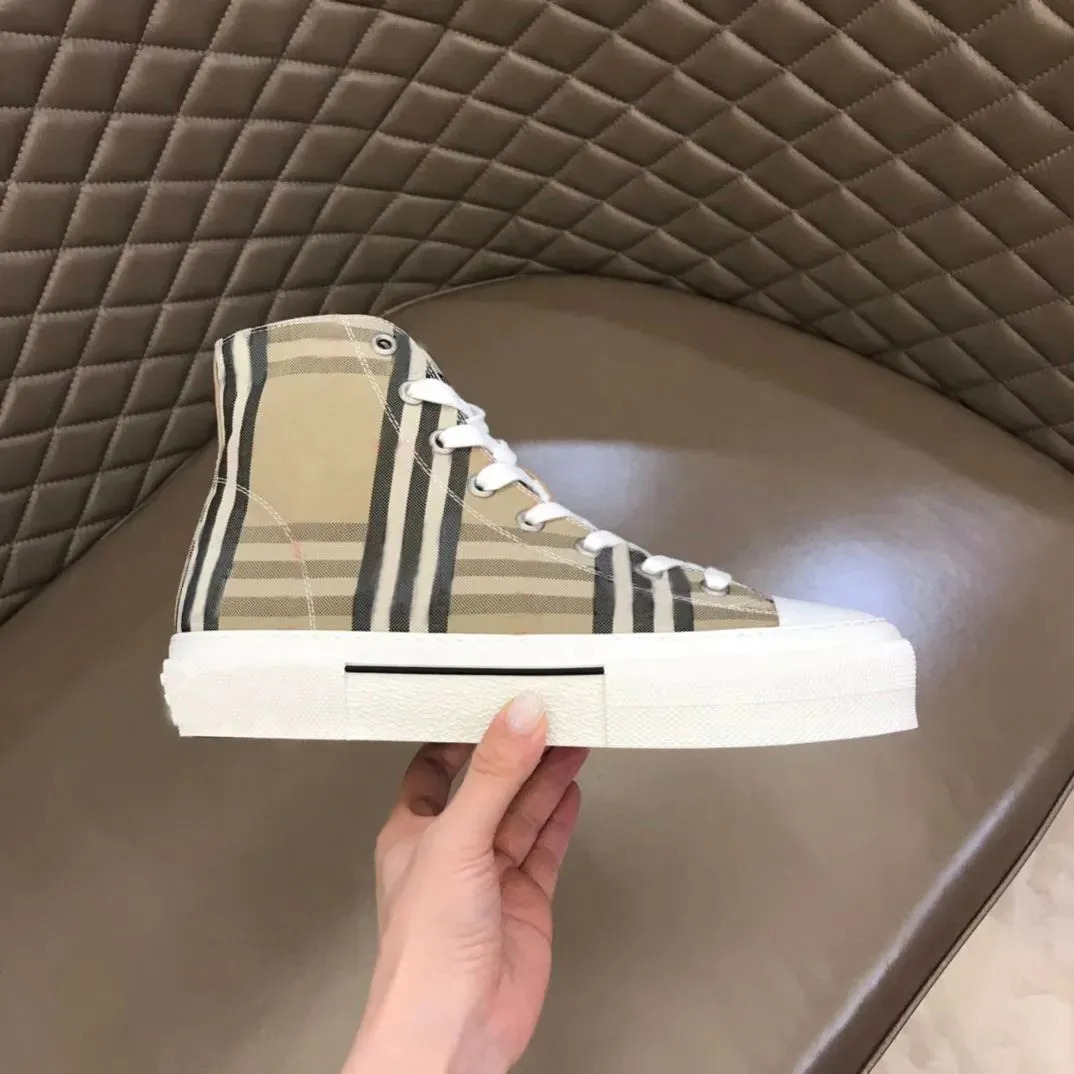 Sneakers Striped Vintage Trainers Fashon Cotton Plaid Rubber Outsole Discount Platform Casual Shoes