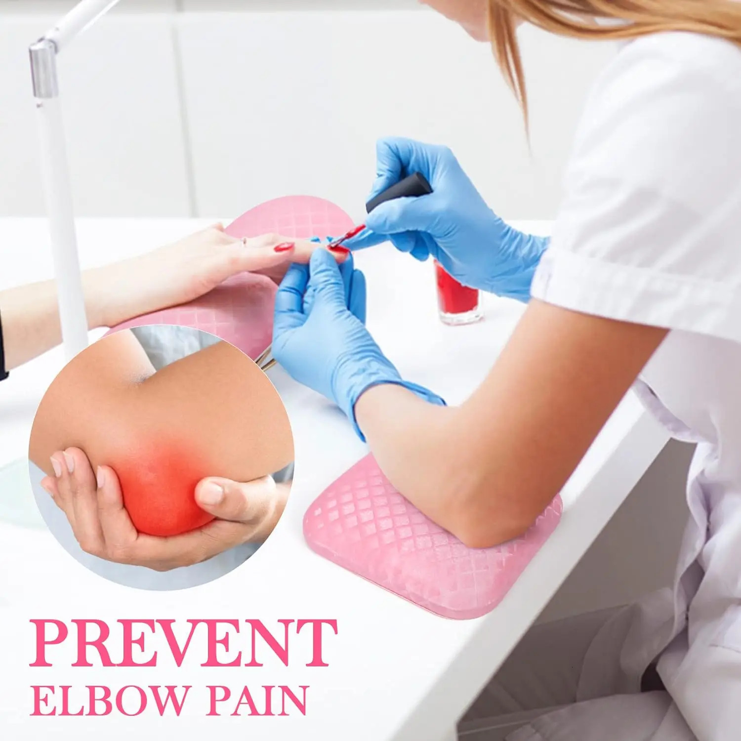 Nails Professional Arm Rest for Nail Tech Non-Slip Elbow Pad Arm Rest for Nail Cushion Technician Must Have 240625