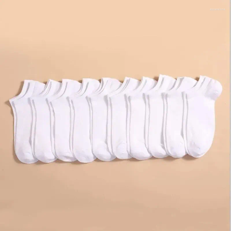 Men's Socks 10 Pairs Unisex Casual Plain Color Boat Thin Breathable Comfy Anti Odor Sweat-absorbing Low Cut Ankle For Men Women