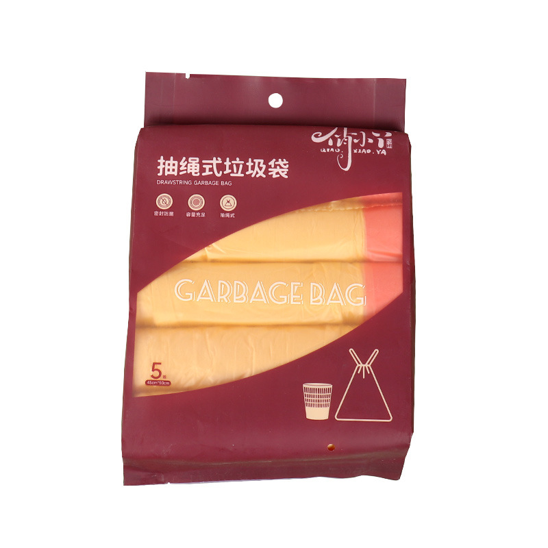 Household disposable plastic garbage bags wholesale thickened portable vest black large Trash Bags