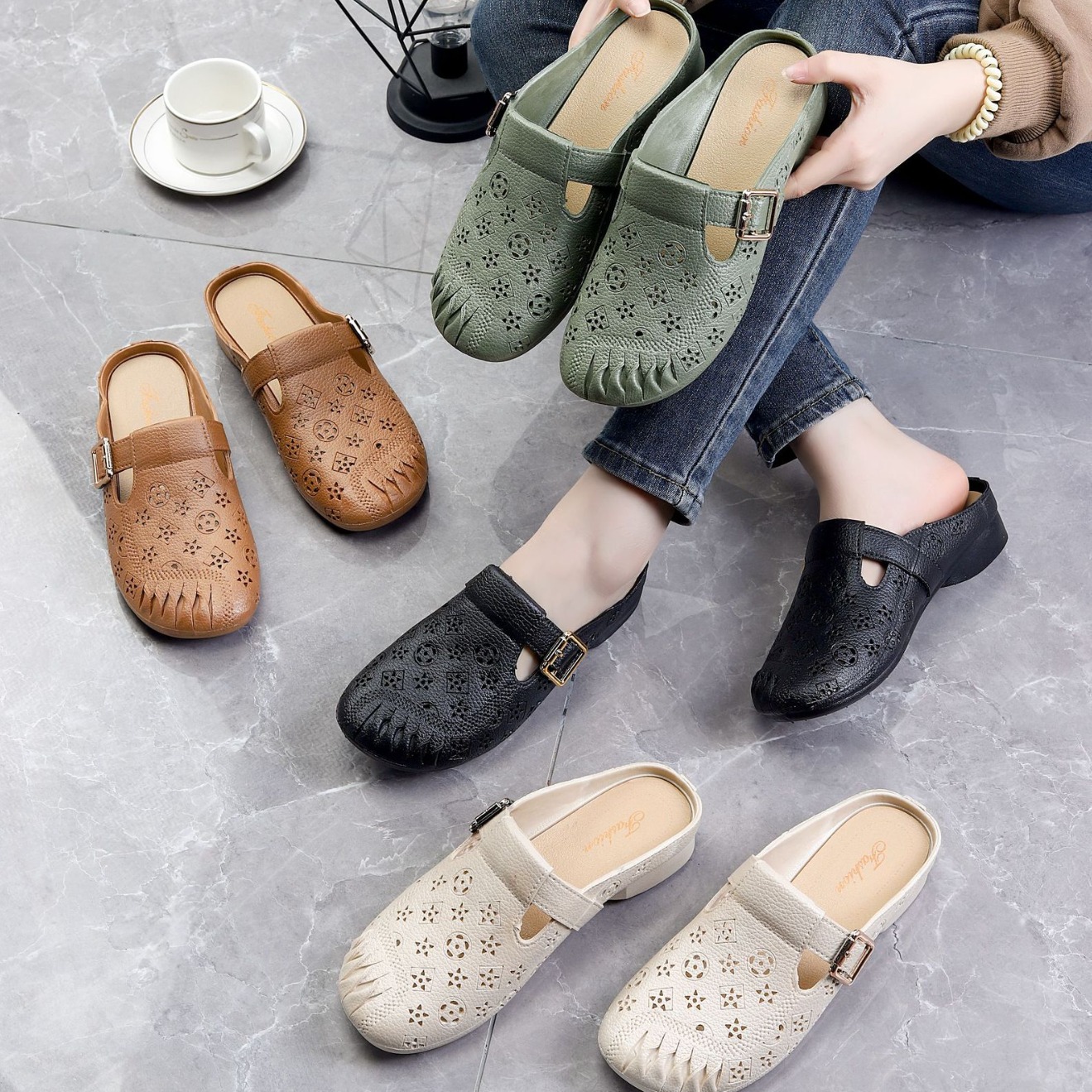 Soft & Non-Slip Half Pack Slippers: Comfy Summer Sandals for Women