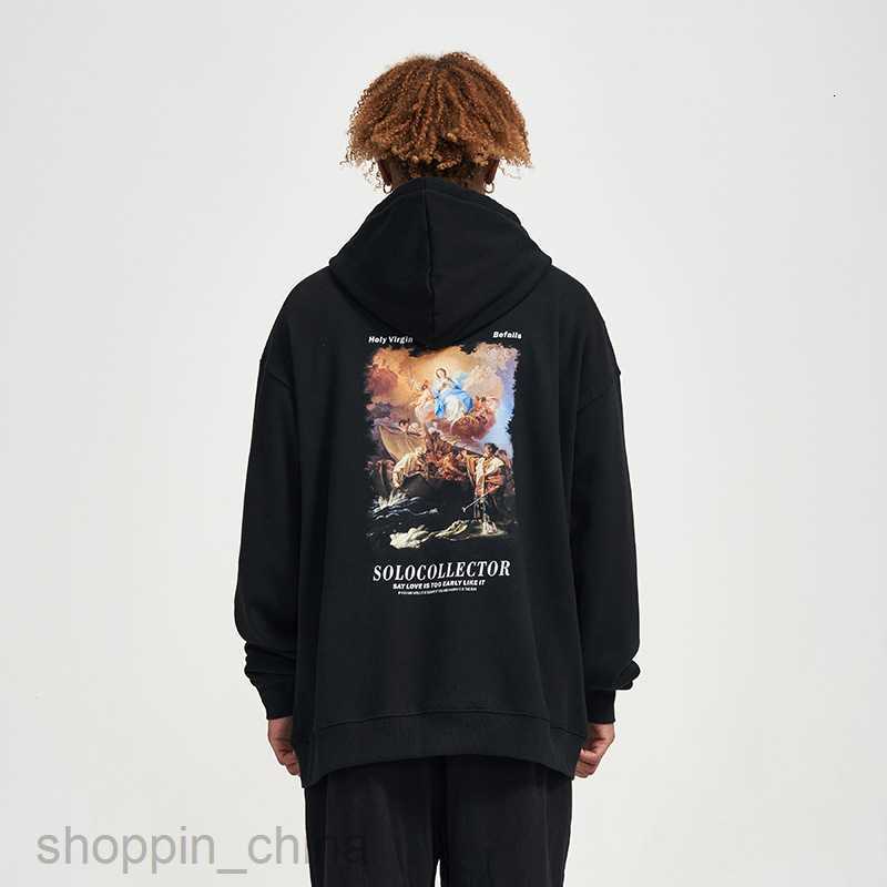 Men's Hoodies Sweatshirts spring digital spray printing sweater mens loose Pullover Jacket fashion brand student couple fashion brand men wear