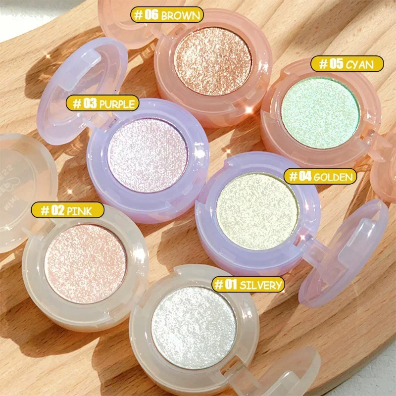 Monochrome Eyeshadow Palette Diamond Glitter Discoloration Eyeshadow Highlighter Sequins Waterproof Lasting Eyes Makeup Pigments 240624