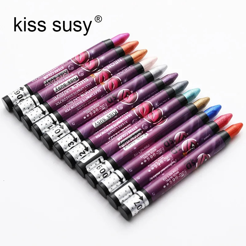 2 In 1 Eye Shadow Lipstick Pen Waterproof Not Smudge Eye Shadow Stick Lip Makeup Pen Glitter Shimmer Long-lasting Eye Shadow Pen 240624