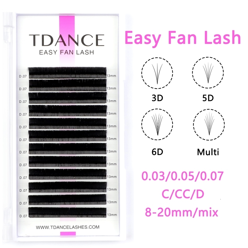 TDANCE Easy fanning Fast Fan Blooming Eyelash Extensions Individual Lashes Automatic High Quality Flowering Volume240624