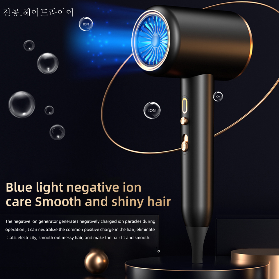 New High-Speed 2400W High-Power Negative Ion Ultra Silent Recommended Professional Dryer For Home Hair Salons F625-48