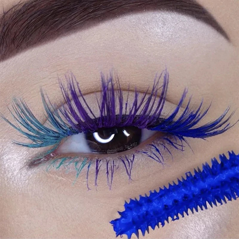 5D Three-dimensional Mascara Purple Multi-color Waterproof Lasting Mascara Non-smudge Eyelashes Extension Eyelashes Cosmetics 240625