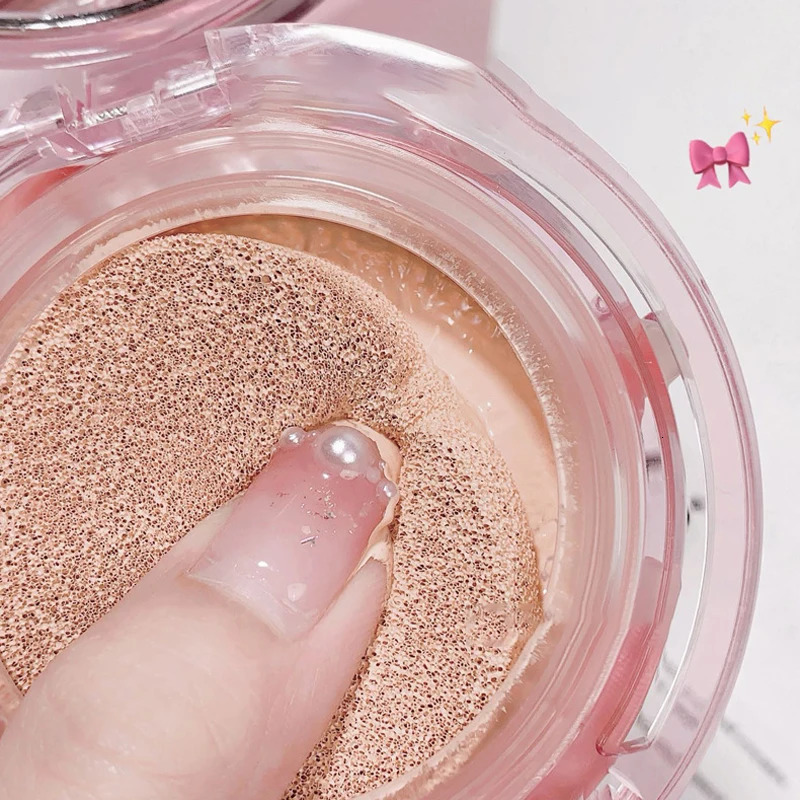 BB Cream Air Cushion Foundation Full Coverage Waterproof Longlasting Concealer Oil-control Soft Cushion Compact Face Makeup Base 240624