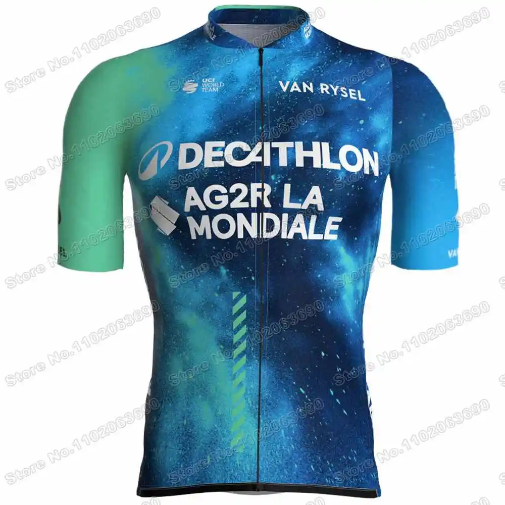AG2R Cycling Jersey Set Summer France Pro Team Cycling Clothing Men Road Bike Shirt Suit Bicycle Bib Shorts MTB Maillot 240620