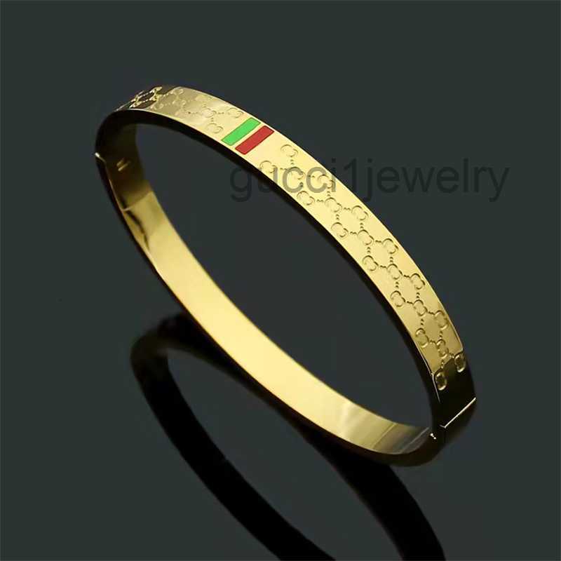 GG bracelet Snap Bangle titanium alloy Bracelet Classic Stainless Steel Designer Jewelry Gold Sier Rose Wristband Gift