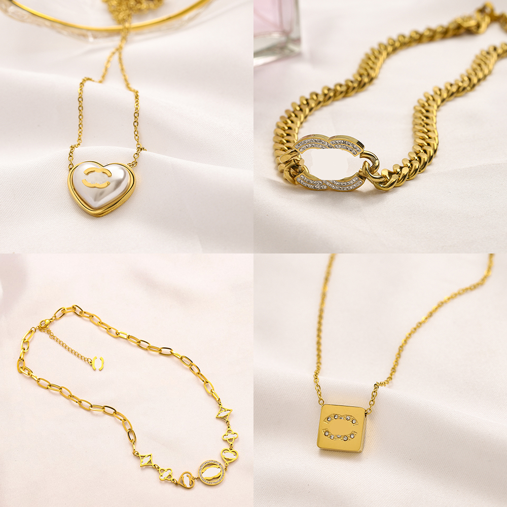 Brand Women Designer Pendant Necklaces Heart Does Not Fade High Quality Stainless Steel Necklace Jewelry