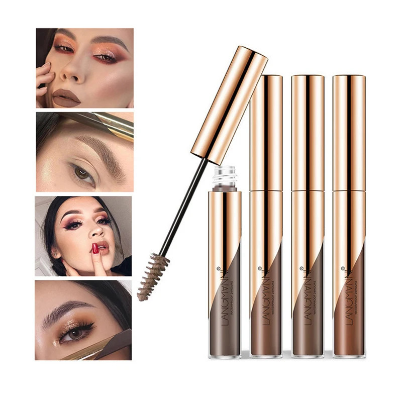 Professional Natural Pigments Tattoo Eyebrow Mascara Cream Lasting Eye Brow Tint Gel Liquid Paint Brown Black Color Makeup Tool 240625