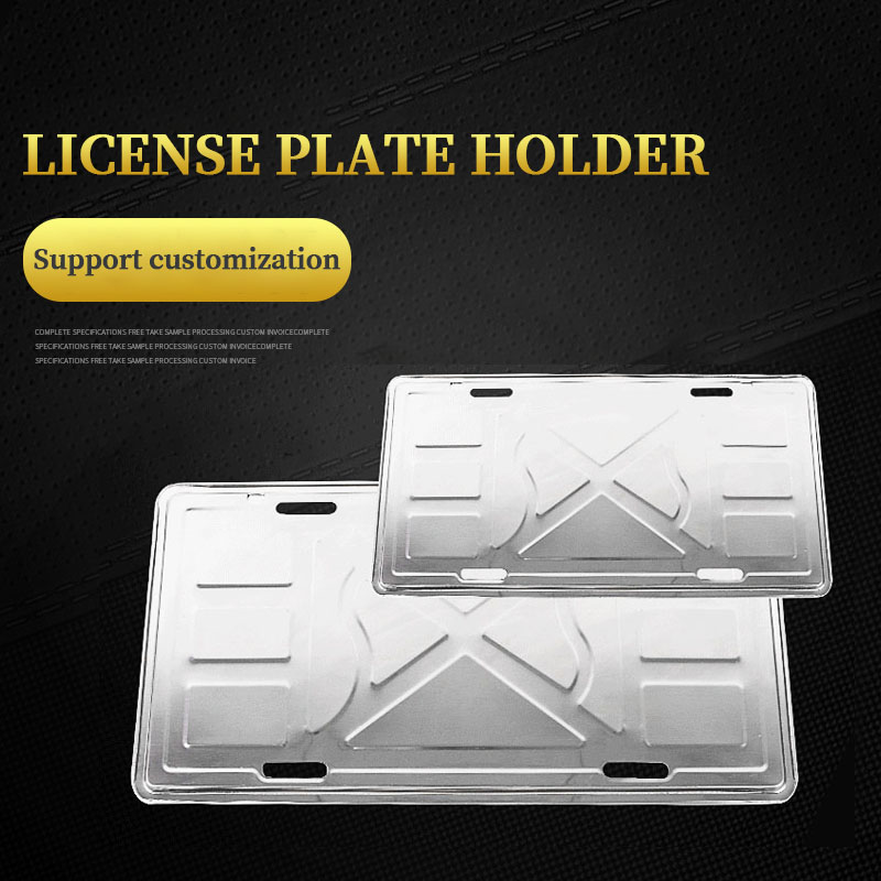 Customized license plate frame by manufacturer, stainless steel license plate holder, universal for automobiles