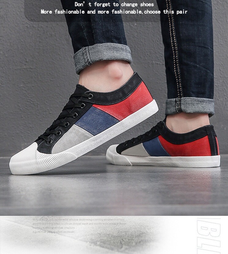 2022 New Arrival Summer Spring Hot Sale Vulcanized Canvas man-made old Board Shoes Stretch Shoes-lace Low MOQ