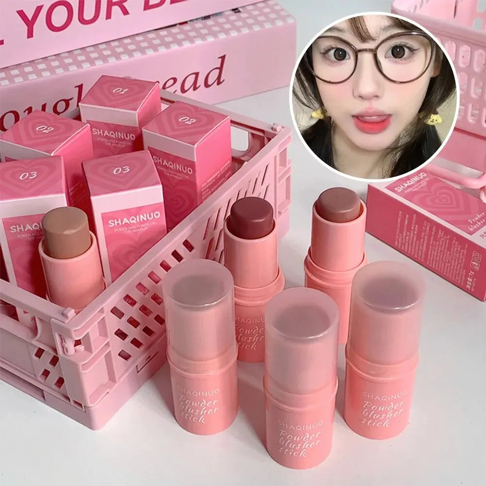 Smooth blush stick naturally saturated long-lasting waterproof natural blush skin tone expanding color blush stick 240624