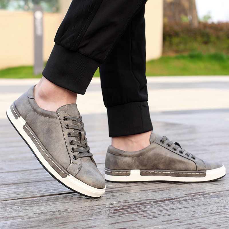 38-48 size yellow black brown grey new arrival leather flat men business casual shoes 920