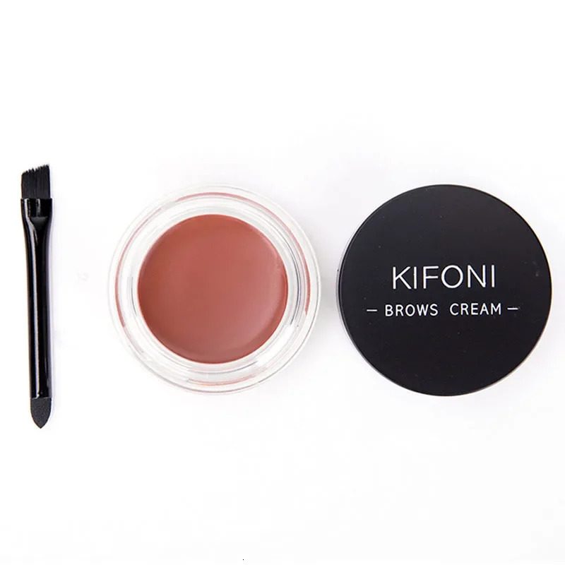 4g Eye Brow Makeup Tool Waterproof Long Lasting Dyed Quick Drying EyeBrow Cream 5 Color Black Brown Eyebrow with Brow Brush 240625