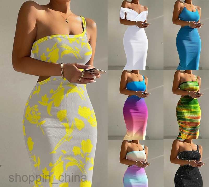 Casual Women Dresses Series New Women's Wear Pit Stripe Printed Tight Skirt