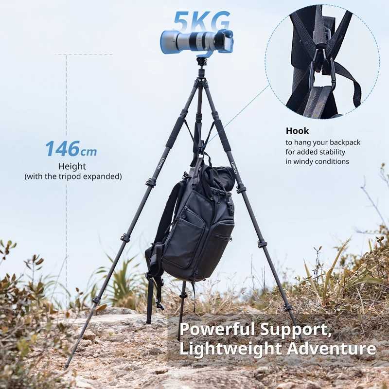 Tripods Ulanzi TT35 Kit Quick Release Single Leg Self Stick Mini Tripod for Outdoor Hiking Shooting