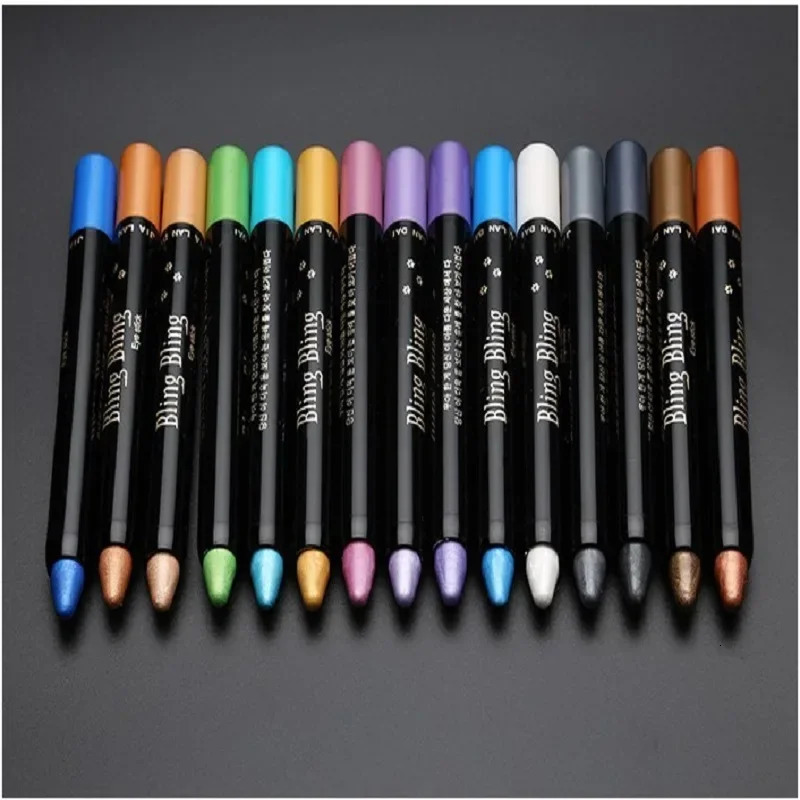Waterproof Pearlescent Eyeshadow Pencil Stick 15 Colors Lasting Glitter Shimmer Eye Shadow Pen Eyeliner Stick Eyes Makeup Tools 240624