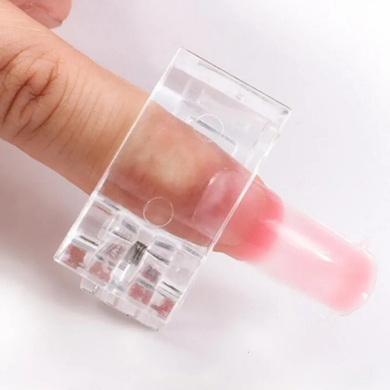 125Pcs Acrylic Nail Clip Transparent Gel Quick Building Nail Tips Clips Fingernail Extension UV Clamps Manicure Art Nail Form 240625