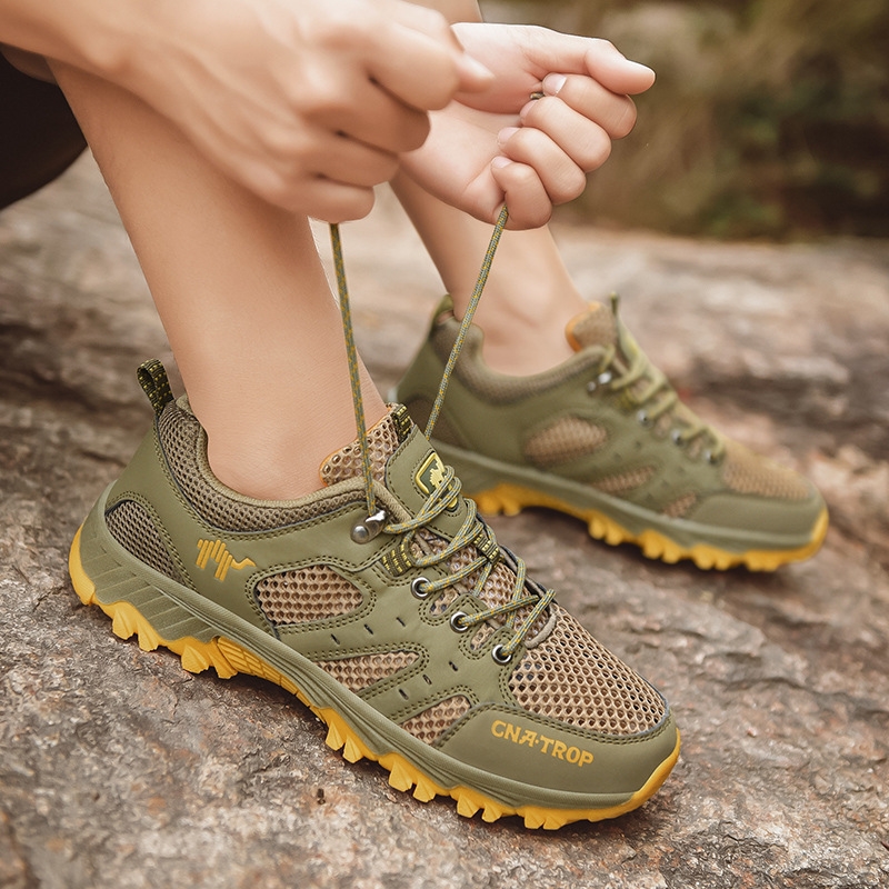 And Ddmysports Spring Summer New Cross Border Large Size Sports Mesh Men Breathable Outdoor Iking Recreation Ollow Out Travel Shoes