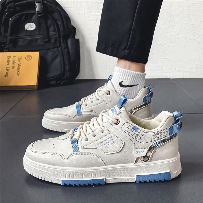 Y atos de hombre New Breathable White Trend Versatile Platform Sports Casual Walking Style Shoes Sneakers Men
