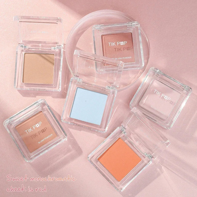 Blush Blueberry Palette Face Mineral Pigment Cheek Blusher Powder Cosmetic Natural Contour Shimmer Highlight Cream Palette 240624